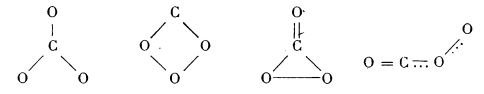 structuri posibile pentru structura moleculara a trioxidului de carbon CO3