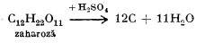actiunea acidului sulfuric asupra substantelor organice