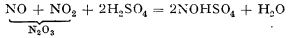 formarea sulfatului acid de nitrozil